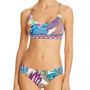 Trina Turk Paradise Plume 2 Piece Swimsuit Bikini NWT 6 8 Multi
